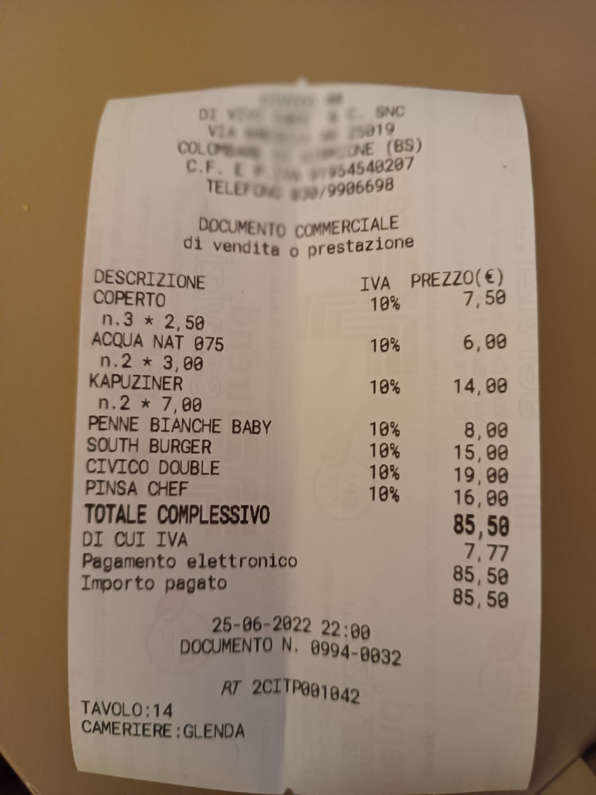 Scontrino